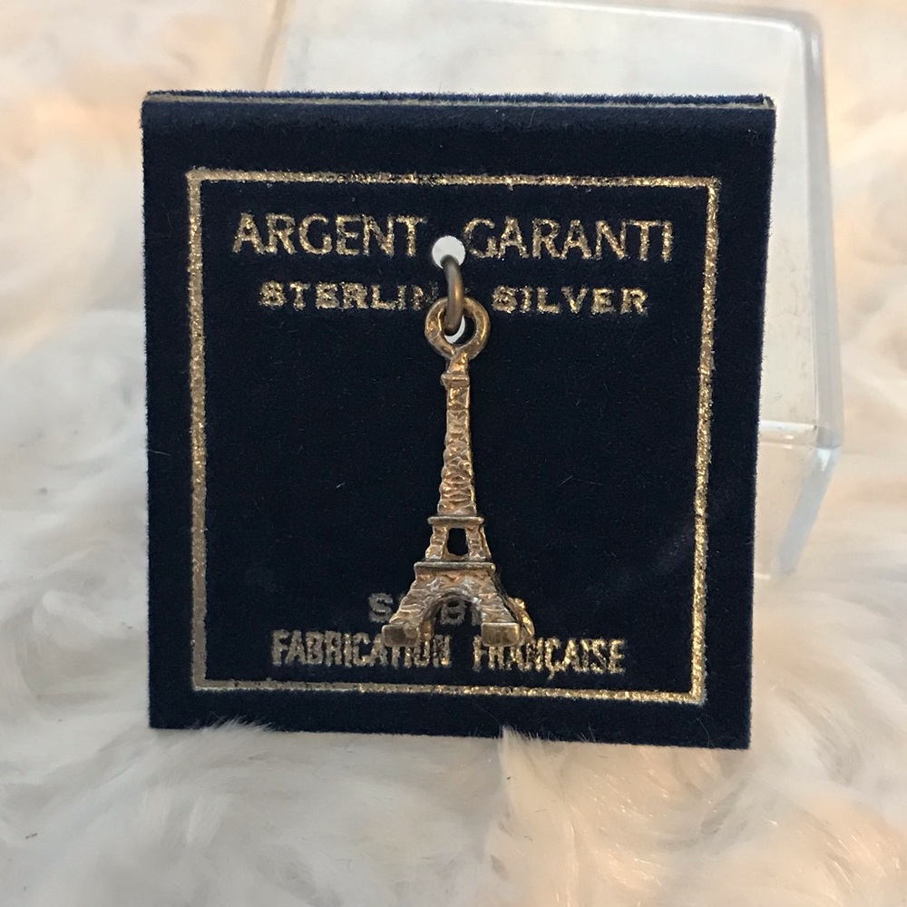 Argent Garanti Silver Eiffel Tower Paris Pendant